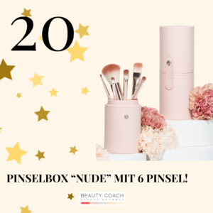 Türchen 20 - Pinselbox "nude" mit 6 Kosmetikpinsel